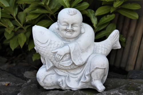 Buddha mit koi fisch - buddha, aus
