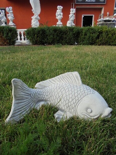 Steinfigur koi 17 cm - koi,,