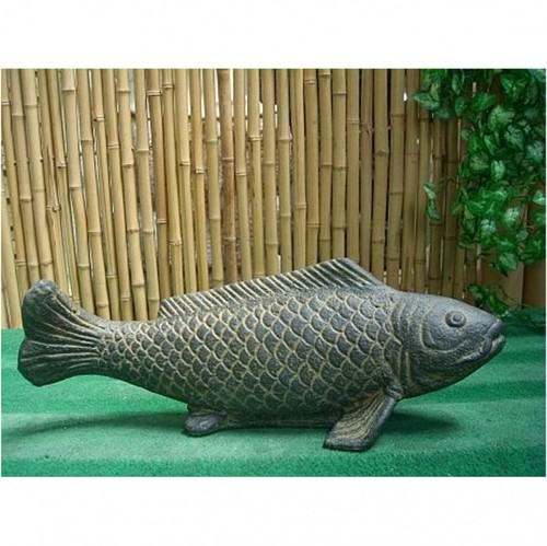 Steinfigur großer fisch - großer, aus