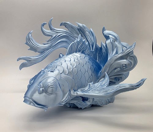 Flowing koi fisch skulptur - flowing,