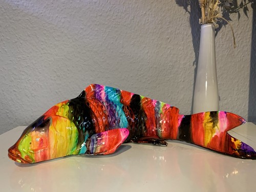 Porzellanfigur koi handgemalt - koi,