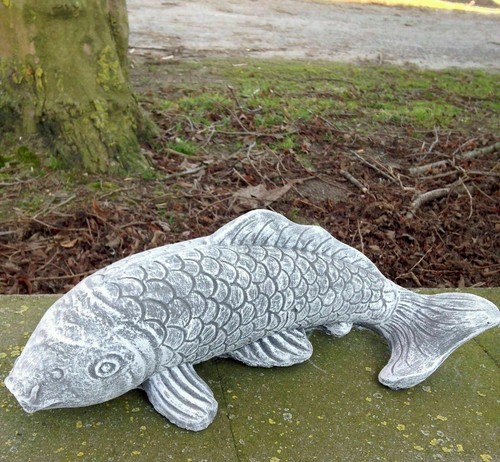 Frostfeste steinfigur koi - steinfigur,